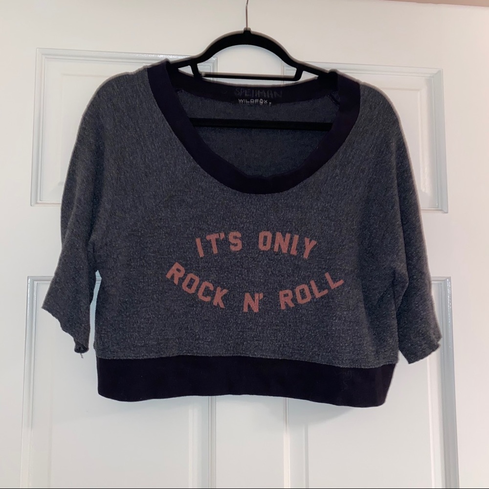 Wildfox Cropped Baggy Beach Jumper Sweatshirt